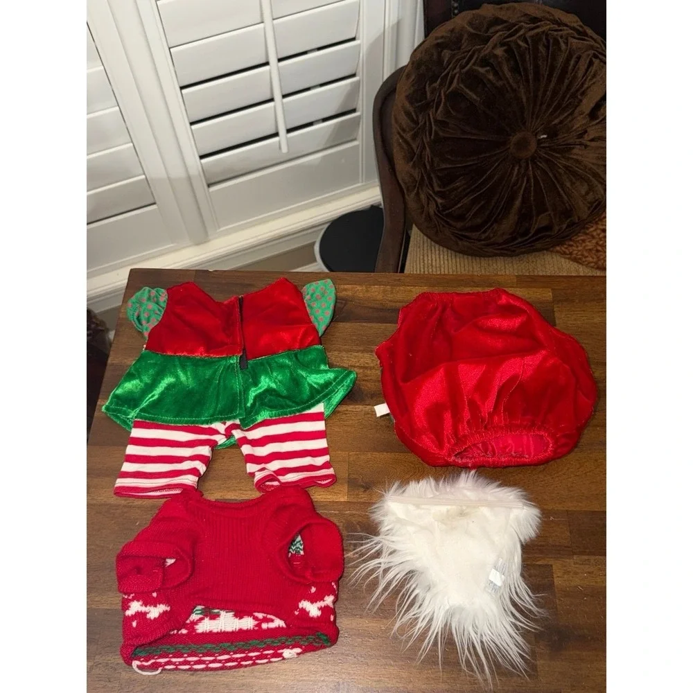 Build A Bear Christmas Holiday Santa‎ xmas Clothes lot